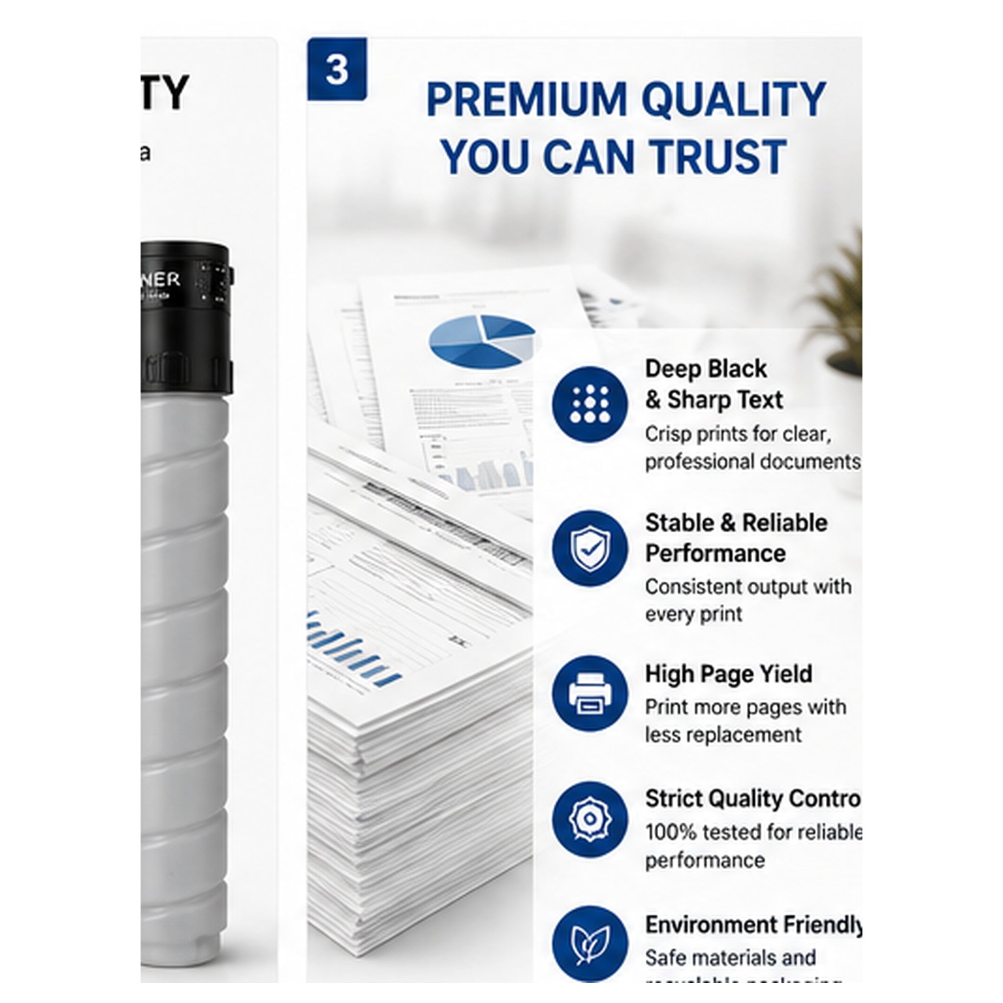 NEXUVA Konica Minolta TN516 AAJ7030 Black Toner Cartridge Replacement for Konica Minolta Bizhub