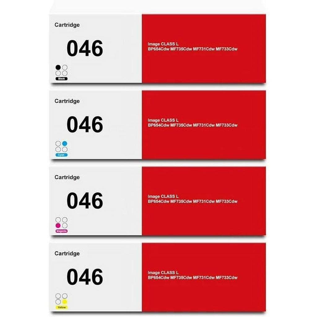 Canon Cartridge 046 Black Cyan Magenta Yellow Toner Set of 4 Genuine OEM