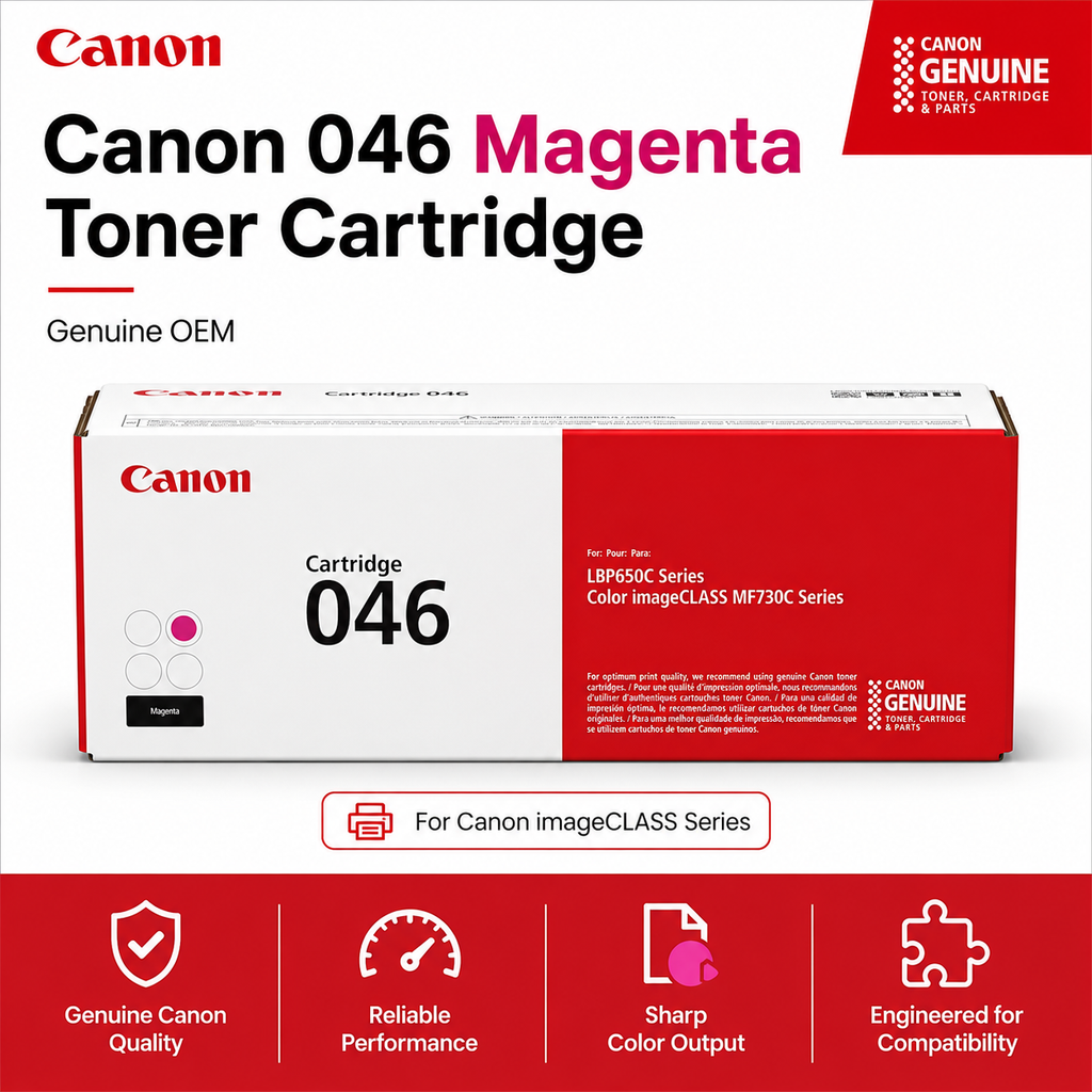 Canon 046 Magenta Toner Cartridge Genuine OEM