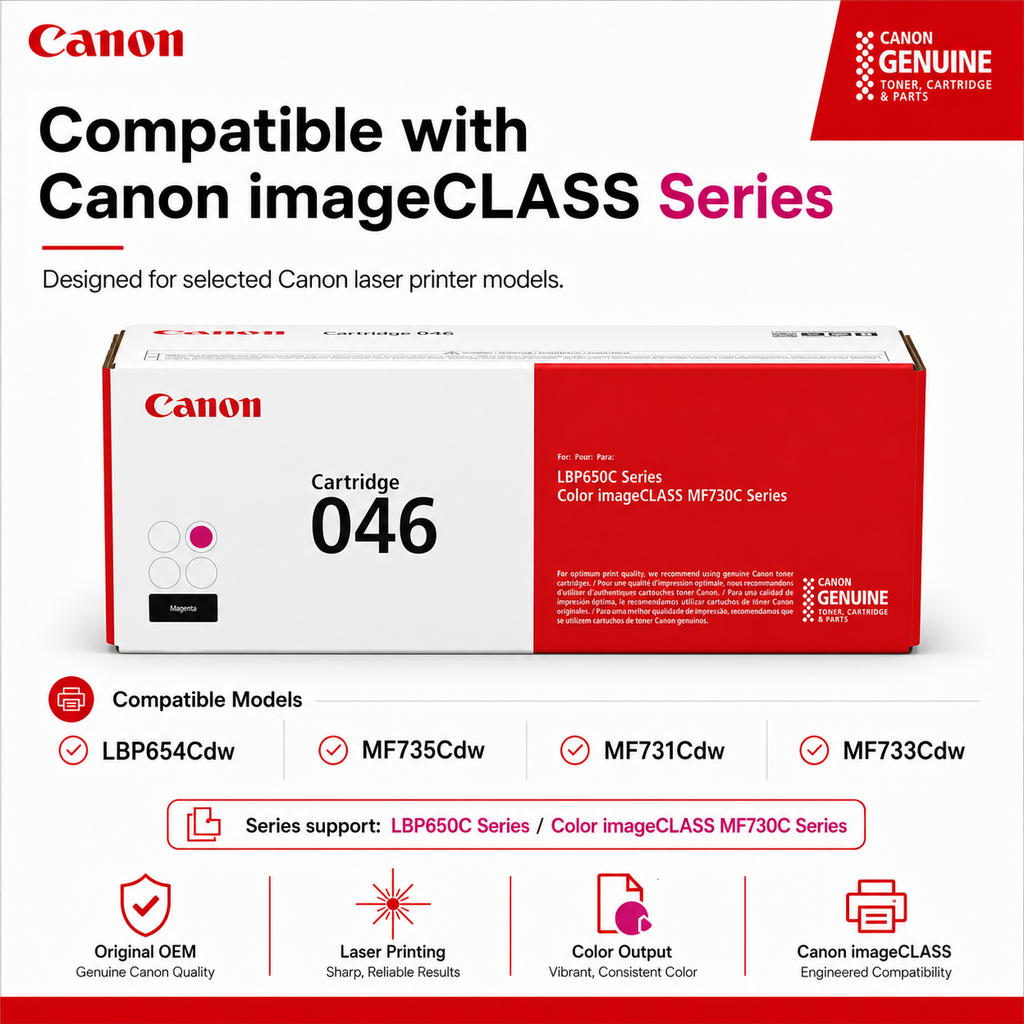 Canon 046 Magenta Toner Cartridge Genuine OEM