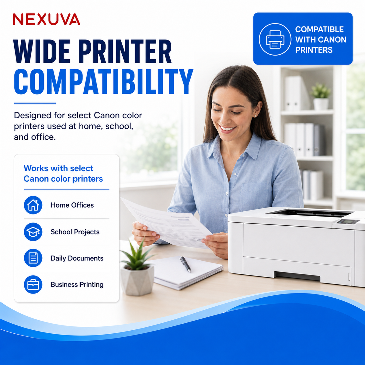 NEXUVA CRG-067H Compatible Toner Cartridge 4-Pack Set for Canon - Black, Cyan, Magenta, Yellow