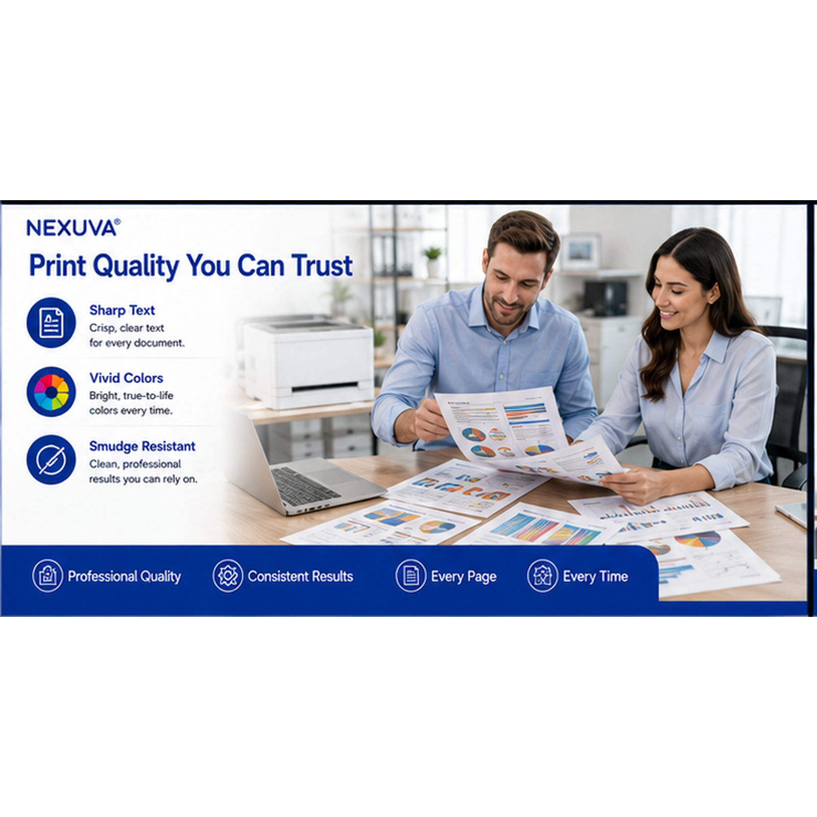 NEXUVA Compatible HP 305X / 305A Toner Cartridge 4-Pack Set - Black, Cyan, Magenta, Yellow