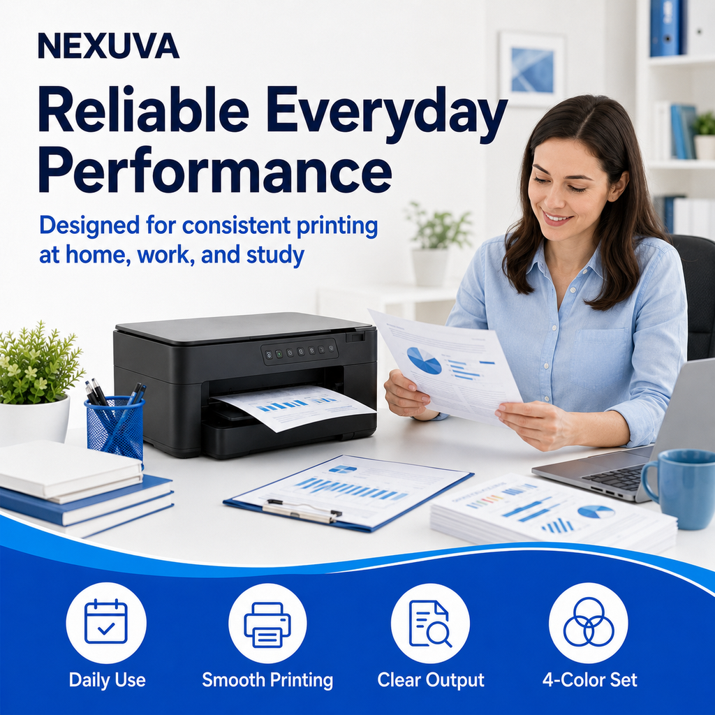 NEXUVA T103 Compatible Refill Ink Bottle Set - Black, Cyan, Magenta, Yellow