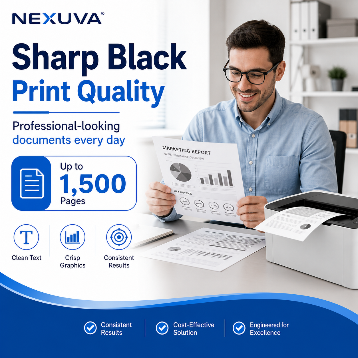 NEXUVA Compatible HP 106A Black Toner Cartridge – W1106A, 1.5K Pa