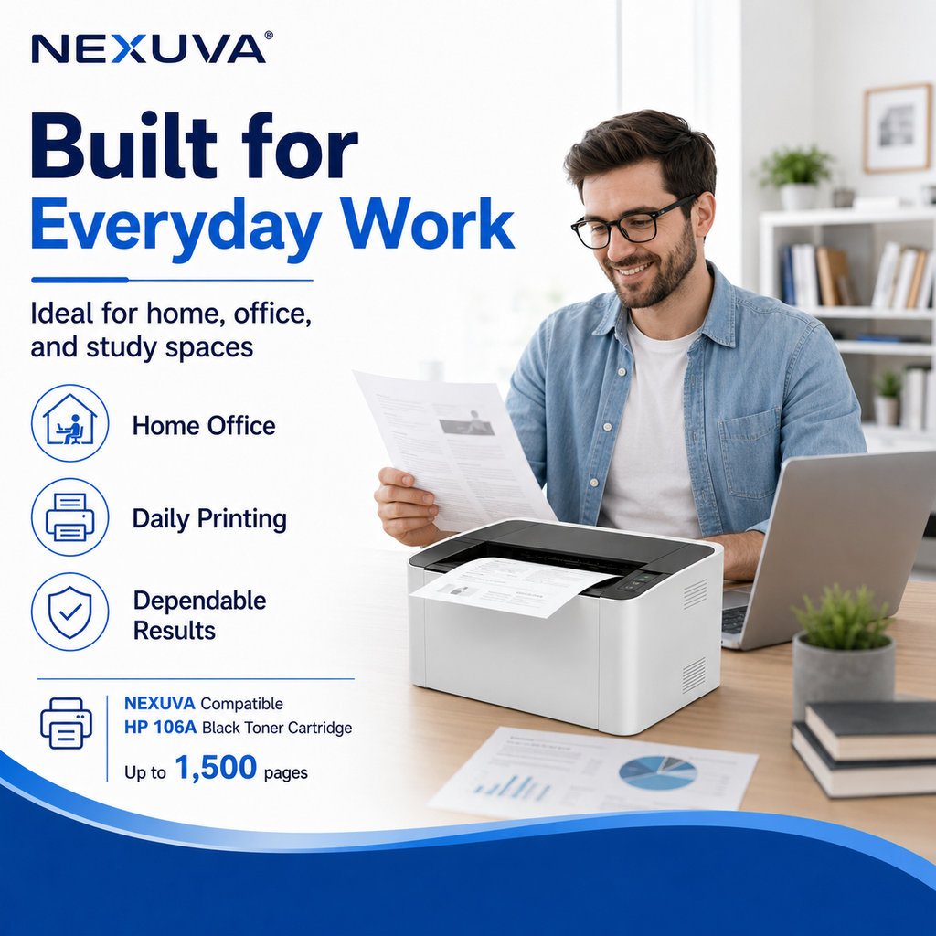 NEXUVA Compatible HP 106A Black Toner Cartridge – W1106A, 1.5K Pa