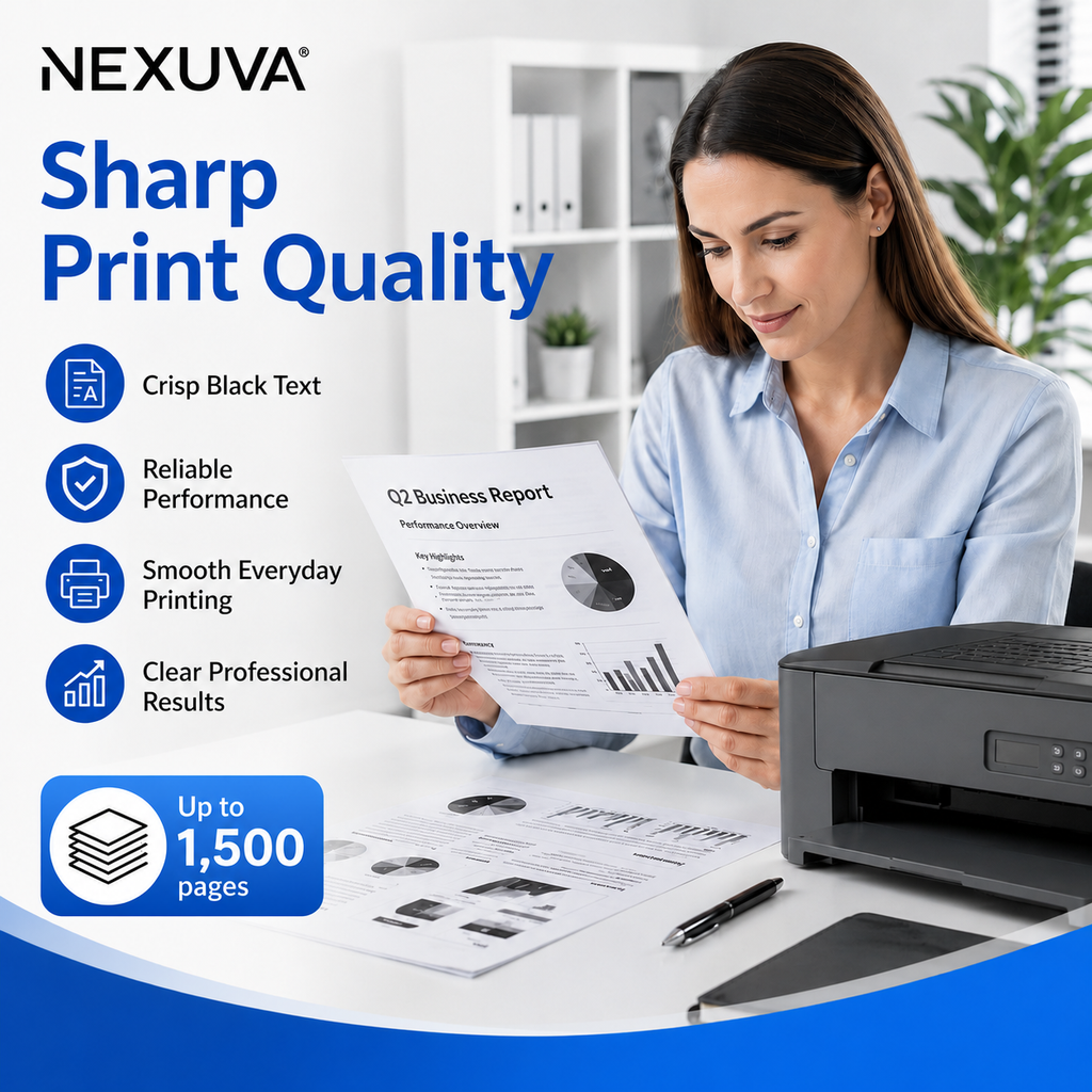 NEXUVA Compatible HP 107A Black Toner Cartridge – W1107A, 1,500 Pages