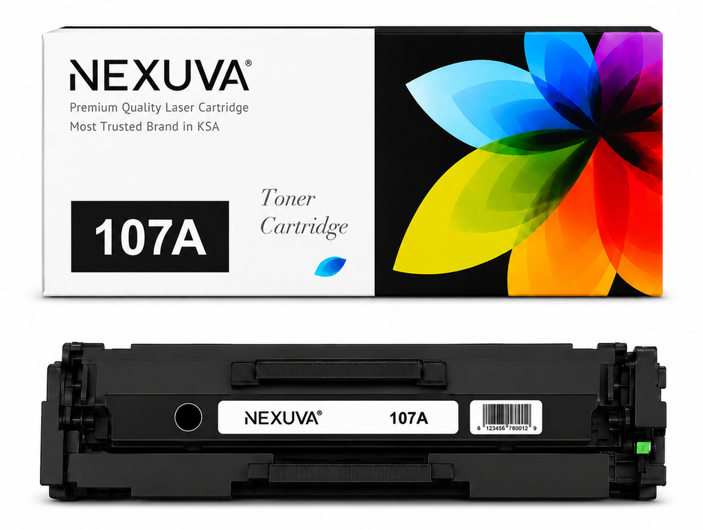 NEXUVA Compatible HP 107A Black Toner Cartridge – W1107A, 1,500 Pages