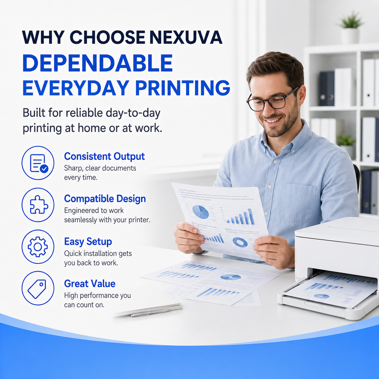 NEXUVA Compatible HP 117A Toner Cartridge Set, Black Cyan Magenta Yellow