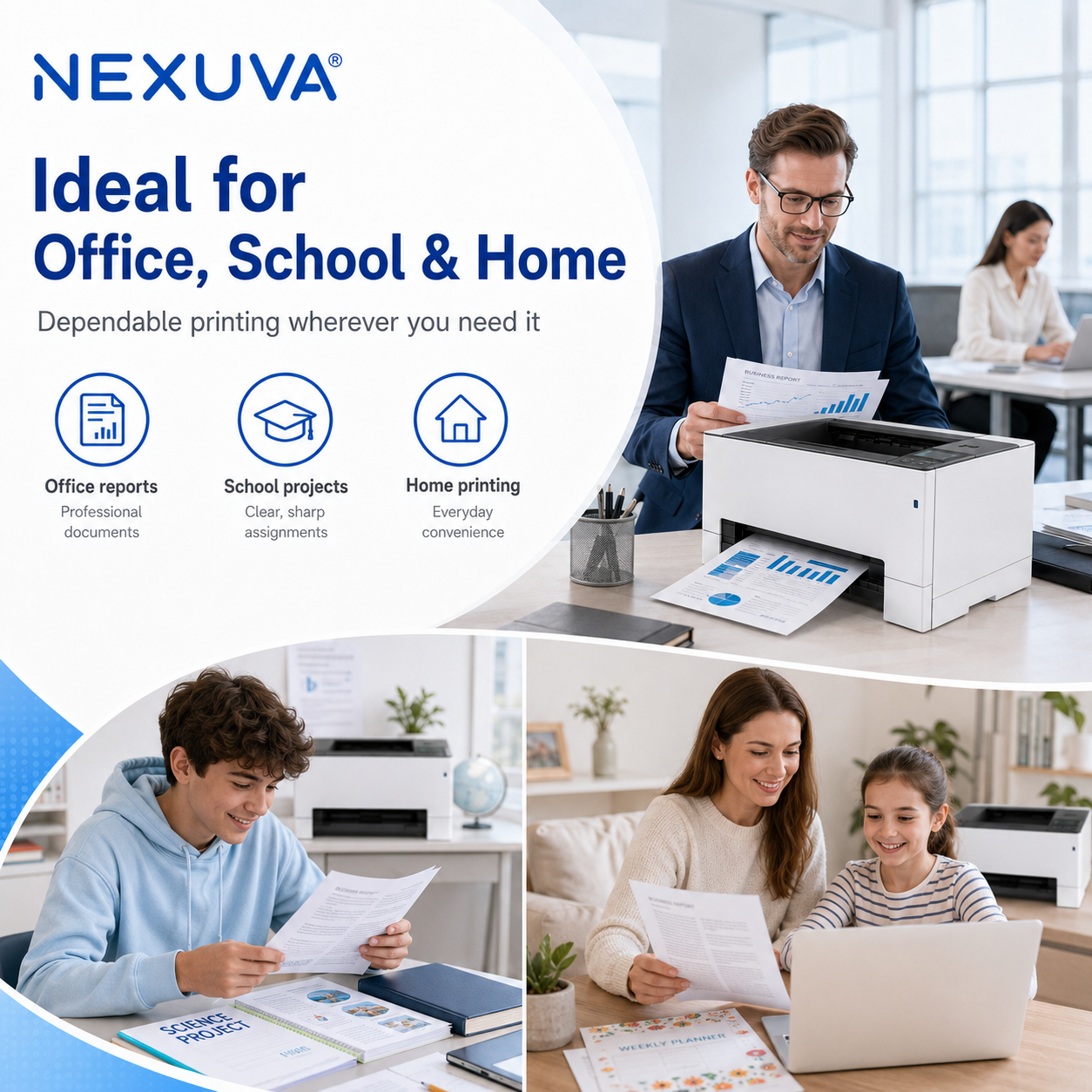 NEXUVA 130X High-Yield Compatible Toner Cartridge 4-Pack Set for HP 130A – CF350A CF351A CF352A CF353A