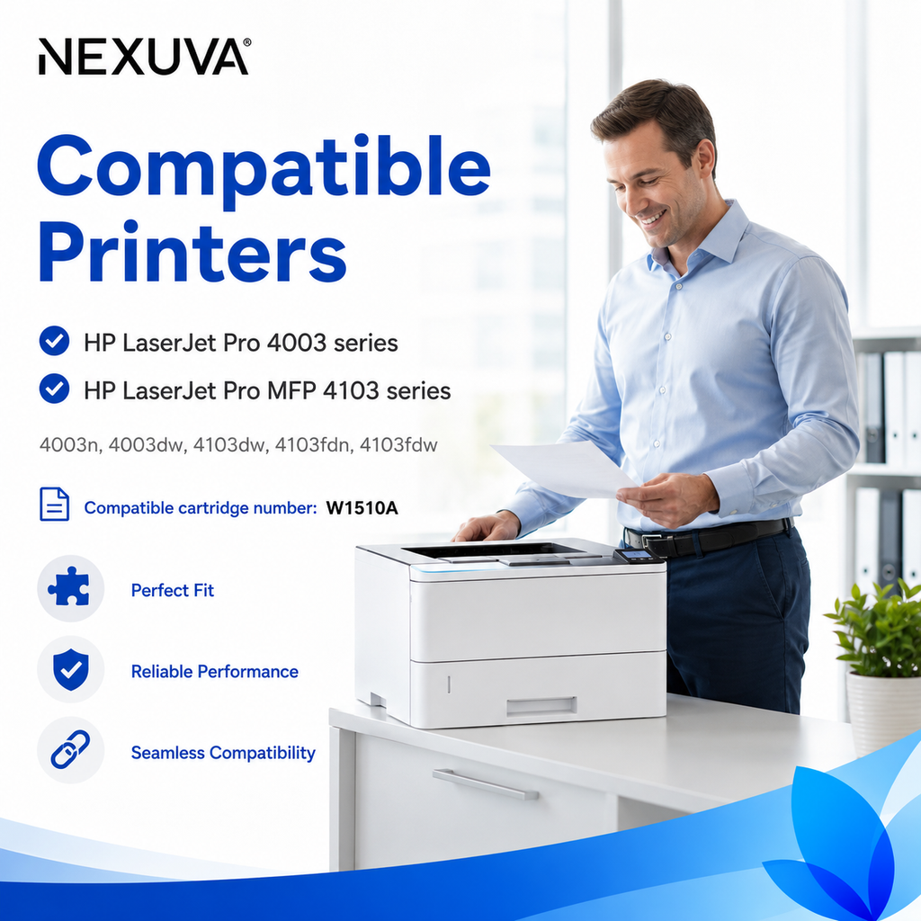NEXUVA Compatible HP 151A Black Toner Cartridge – W1510A, 3,000 Pages