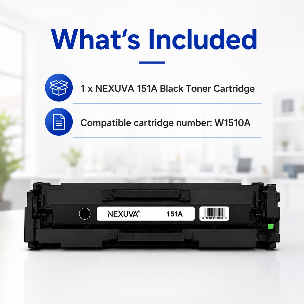 NEXUVA Compatible HP 151A Black Toner Cartridge – W1510A, 3,000 Pages