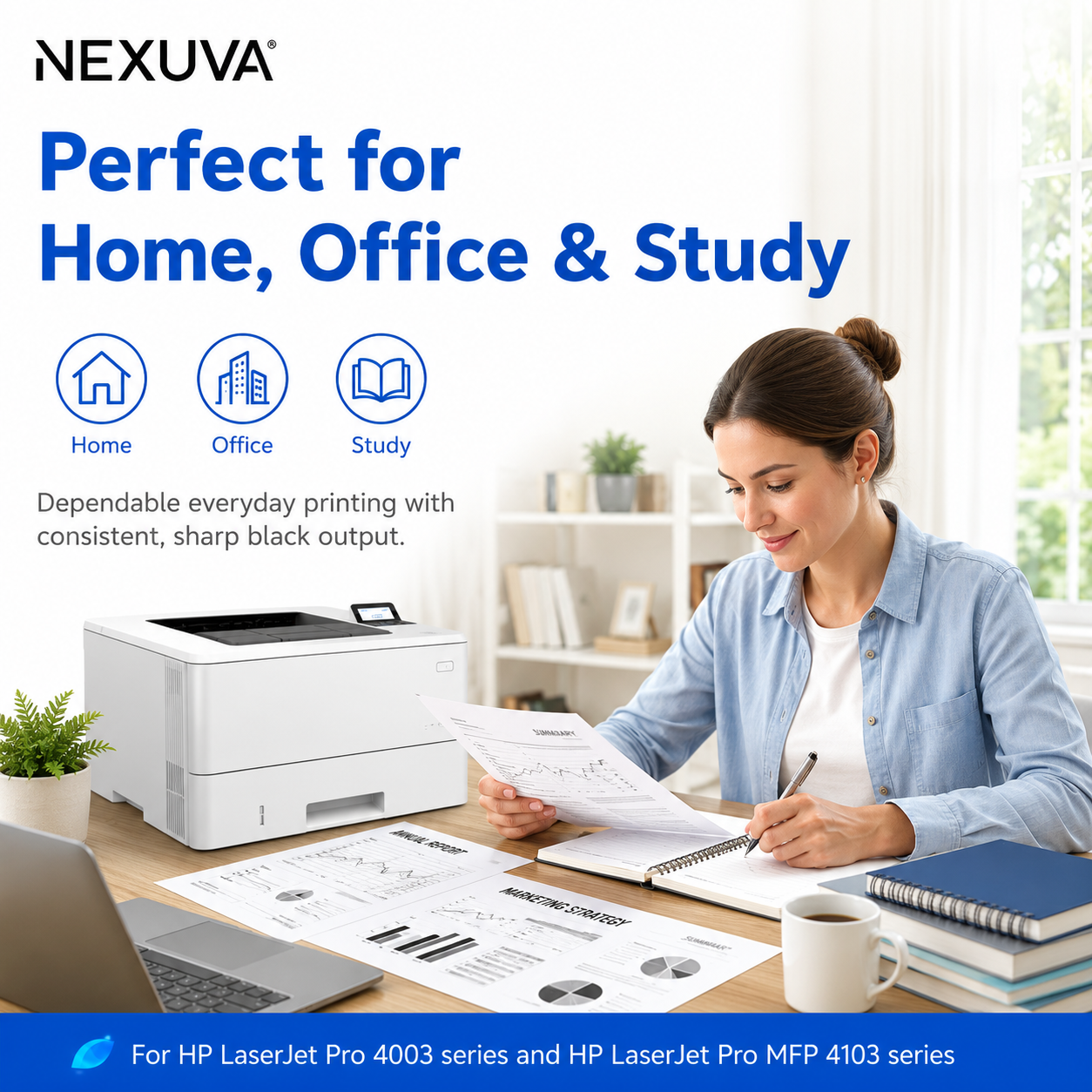 NEXUVA Compatible HP 151A Black Toner Cartridge – W1510A, 3,000 Pages