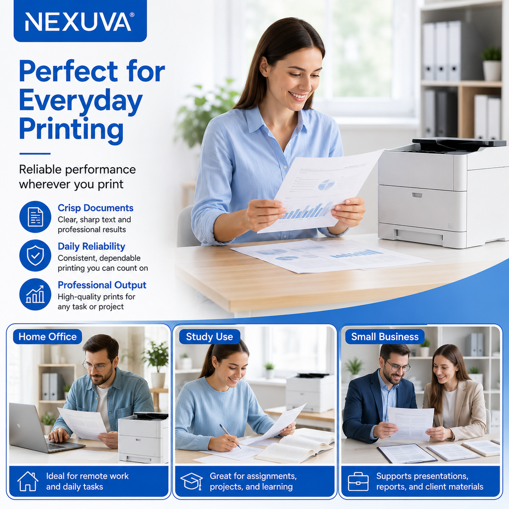NEXUVA Compatible HP 17A Black Toner Cartridge – CF217A, 1,600 Pages