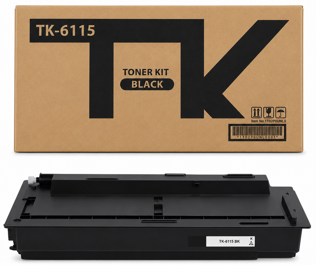 NEXUVA TK-6115 Compatible Black Toner Cartridge for Kyocera ECOSYS M4125idn and M4132idn