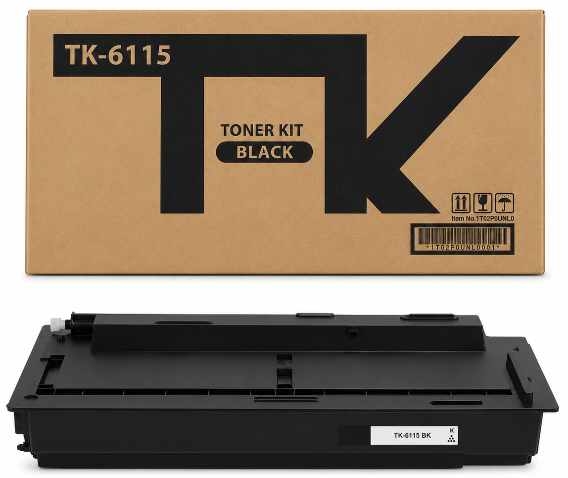 NEXUVA TK-6115 Compatible Black Toner Cartridge for Kyocera ECOSYS M4125idn and M4132idn