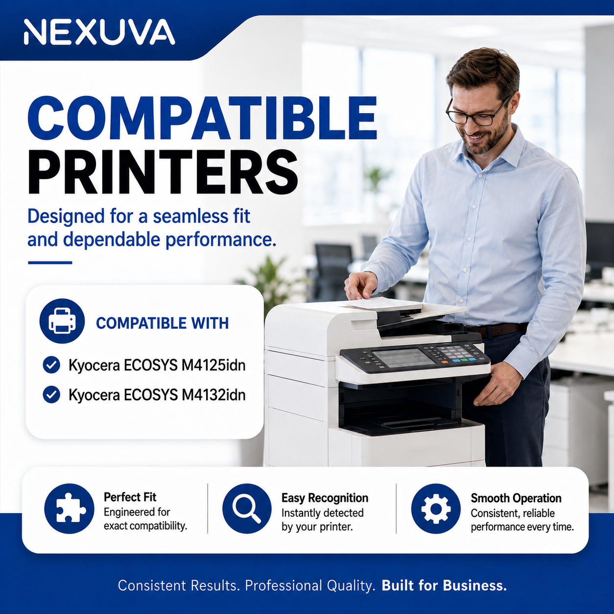 NEXUVA TK-6115 Compatible Black Toner Cartridge for Kyocera ECOSYS M4125idn and M4132idn