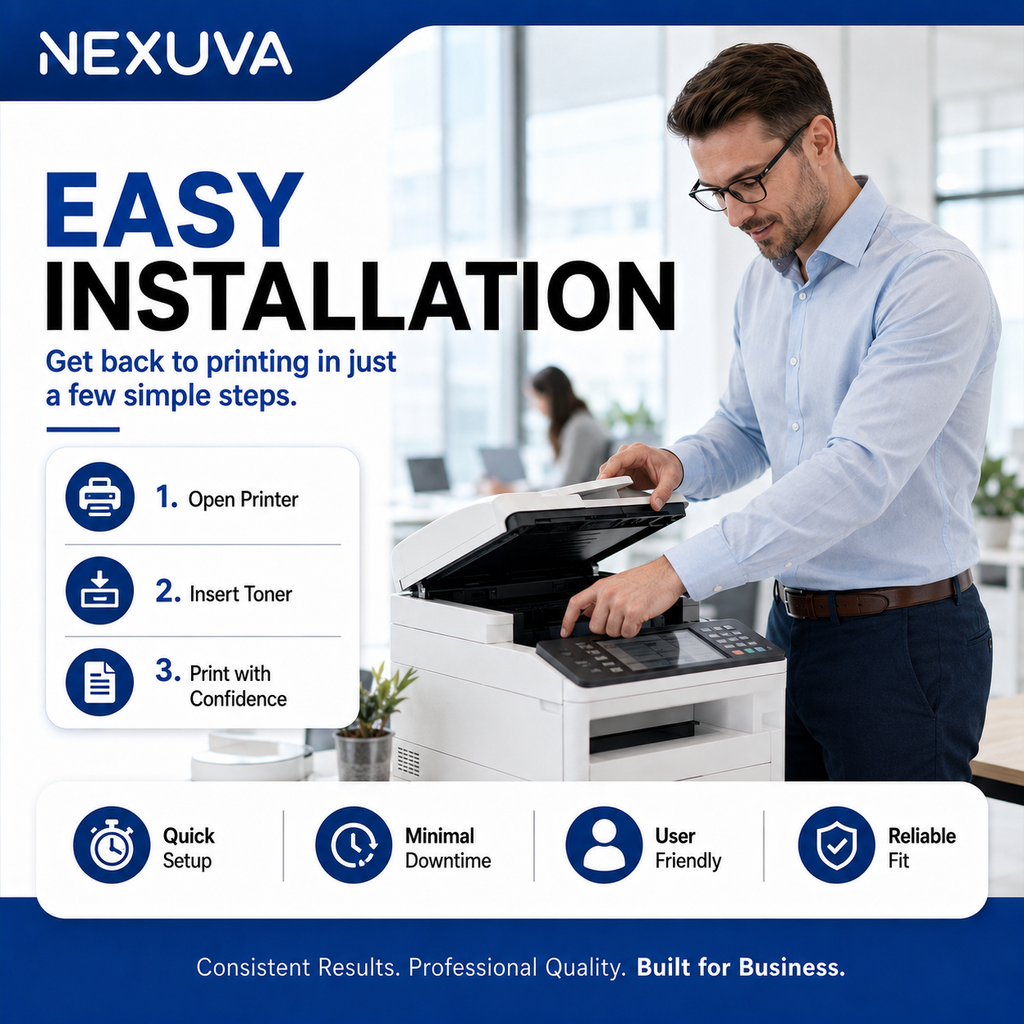 NEXUVA TK-6115 Compatible Black Toner Cartridge for Kyocera ECOSYS M4125idn and M4132idn
