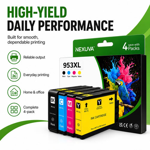 NEXUVA 653XL Compatible Ink Cartridge 2-Pack - Black & Color