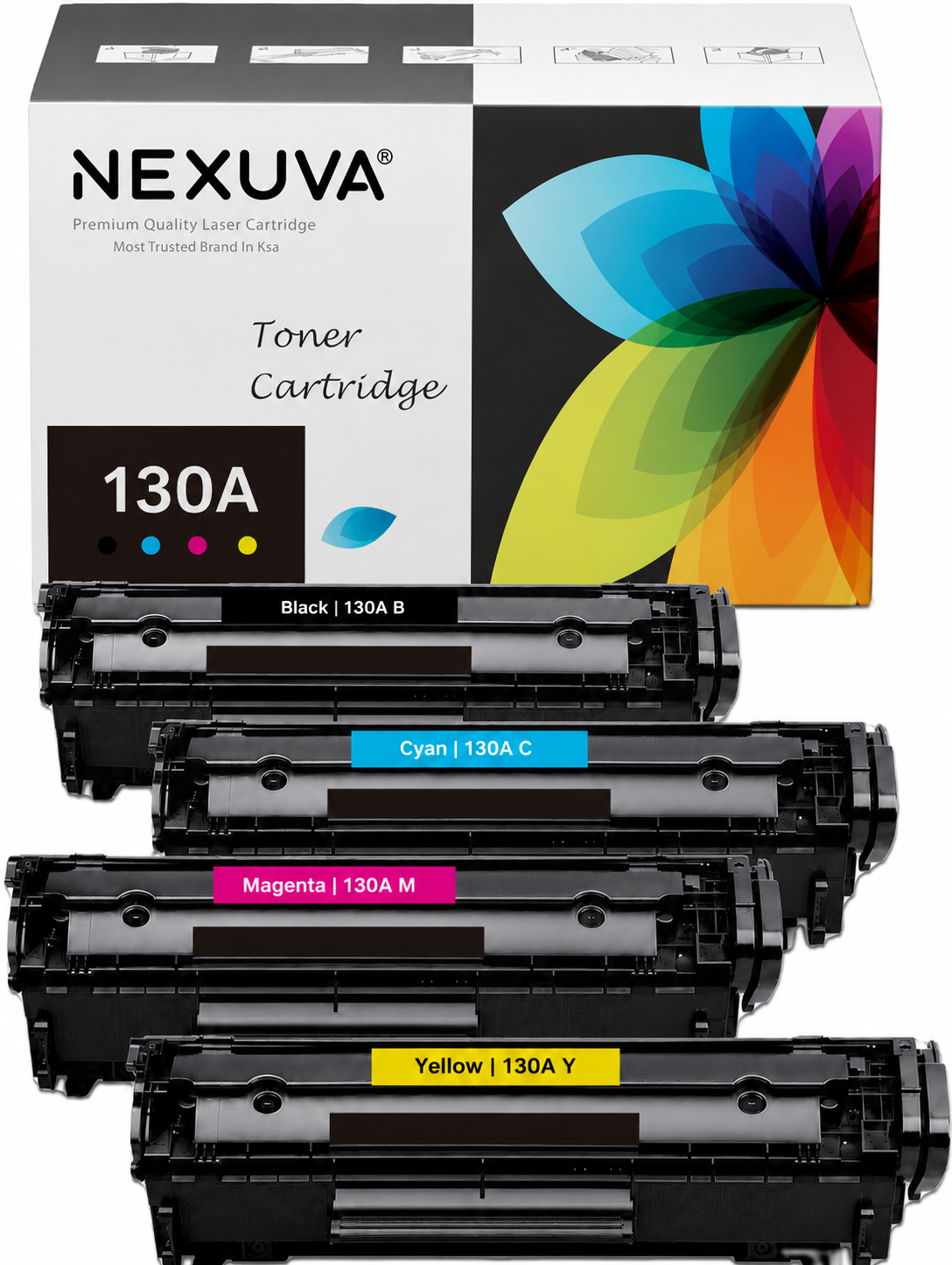 NEXUVA Compatible HP 130A Toner Cartridge 4-Pack Set – CF350A CF351A CF352A CF353A