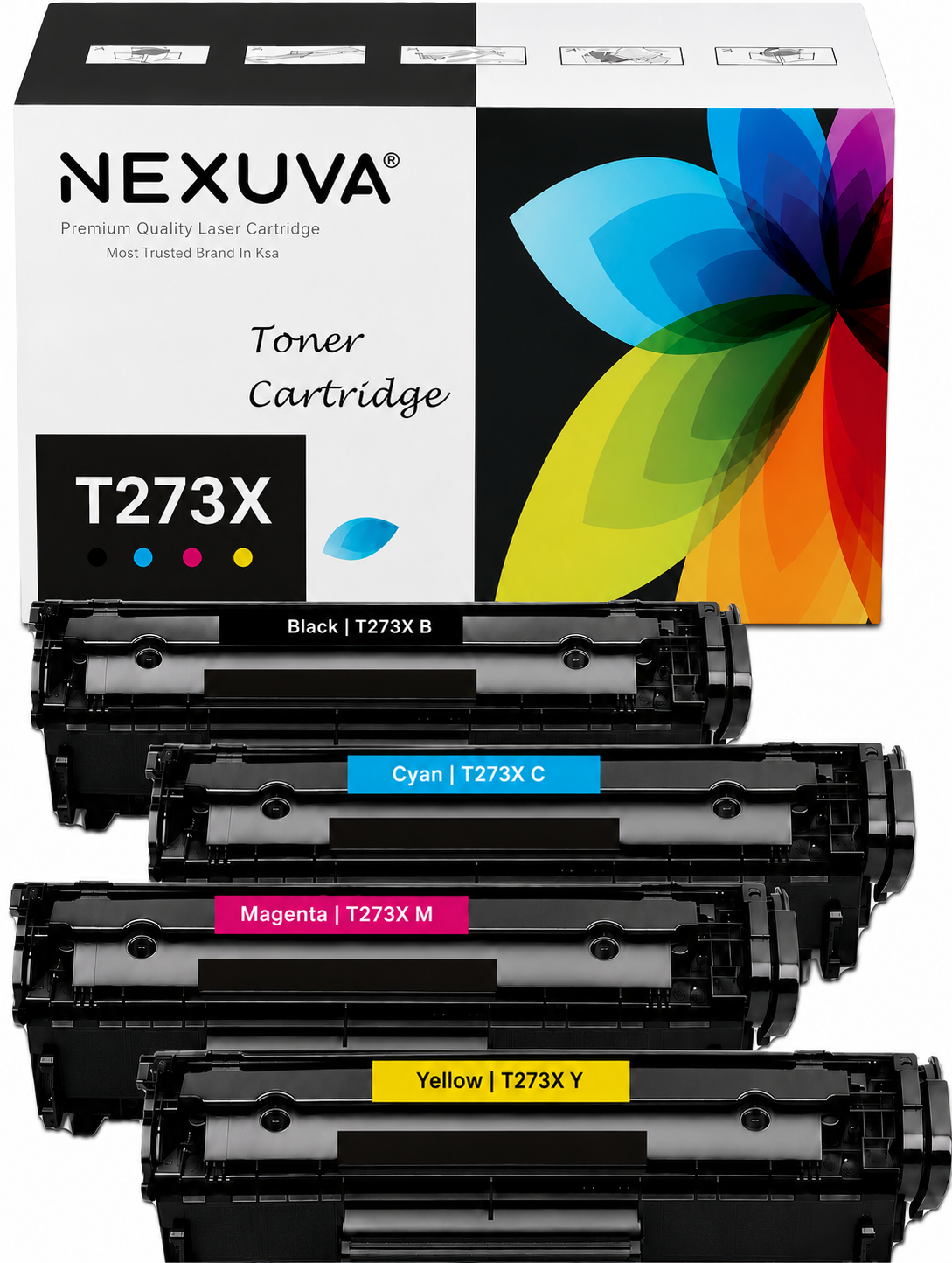 NEXUVA Compatible Brother TN273X High-Yield Toner Cartridge 4-Pack Set