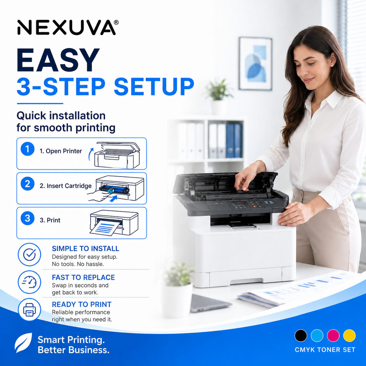 NEXUVA Compatible Brother TN273X High-Yield Toner Cartridge 4-Pack Set