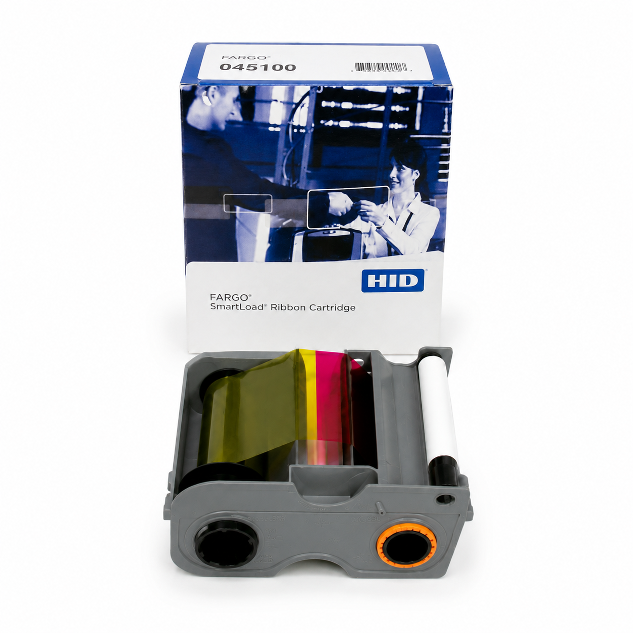 خرطوشة شريط ألوان كاملة HID Fargo 045100 YMCKO، عدد 250 طبعة