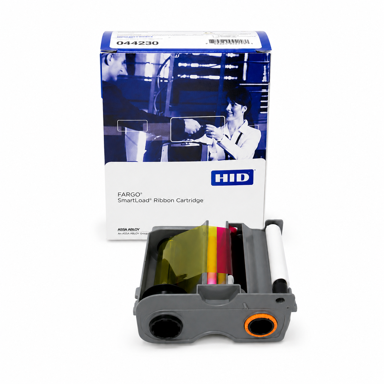 خرطوشة شريط ألوان كاملة HID Fargo 044230 YMCKO، عدد 250 طبعة