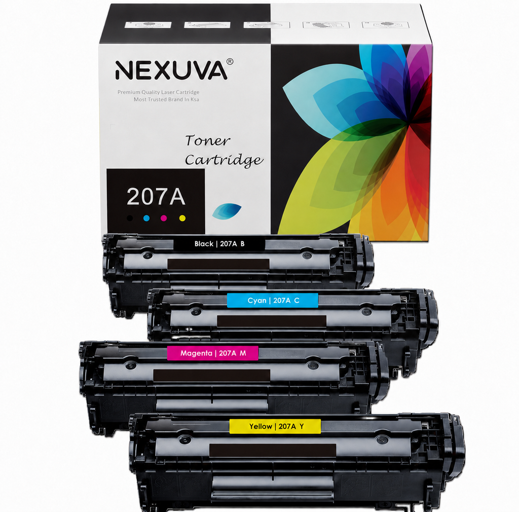 NEXUVA 207A Compatible Toner Cartridge 4-Pack Set - Black, Cyan, Magenta, Yellow