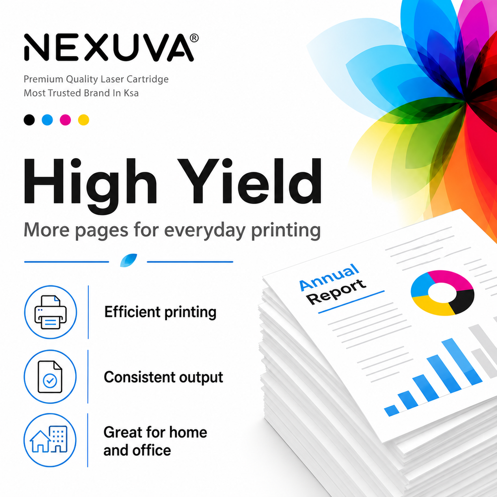 NEXUVA Compatible HP 410A Toner Cartridge 4-Pack Set, Black Cyan Magenta Yellow