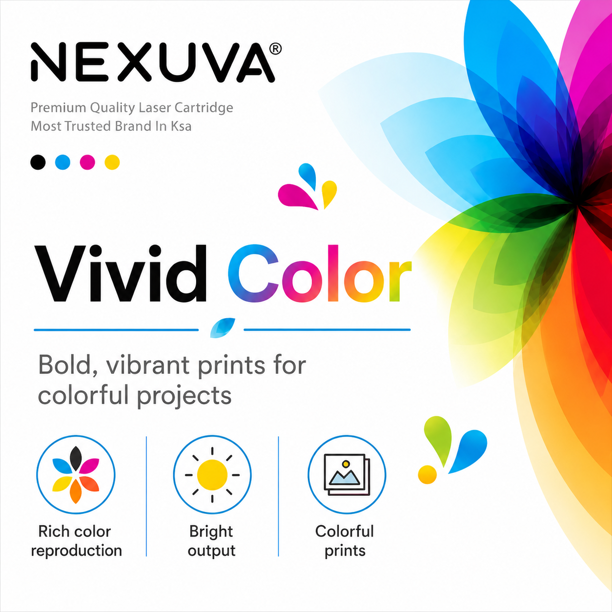 عبوة حبر ليزر متوافقة من NEXUVA لطابعة اتش بي 410X عالية الإنتاجية (4 عبوات) - أسود وسماوي وأرجواني وأصفر