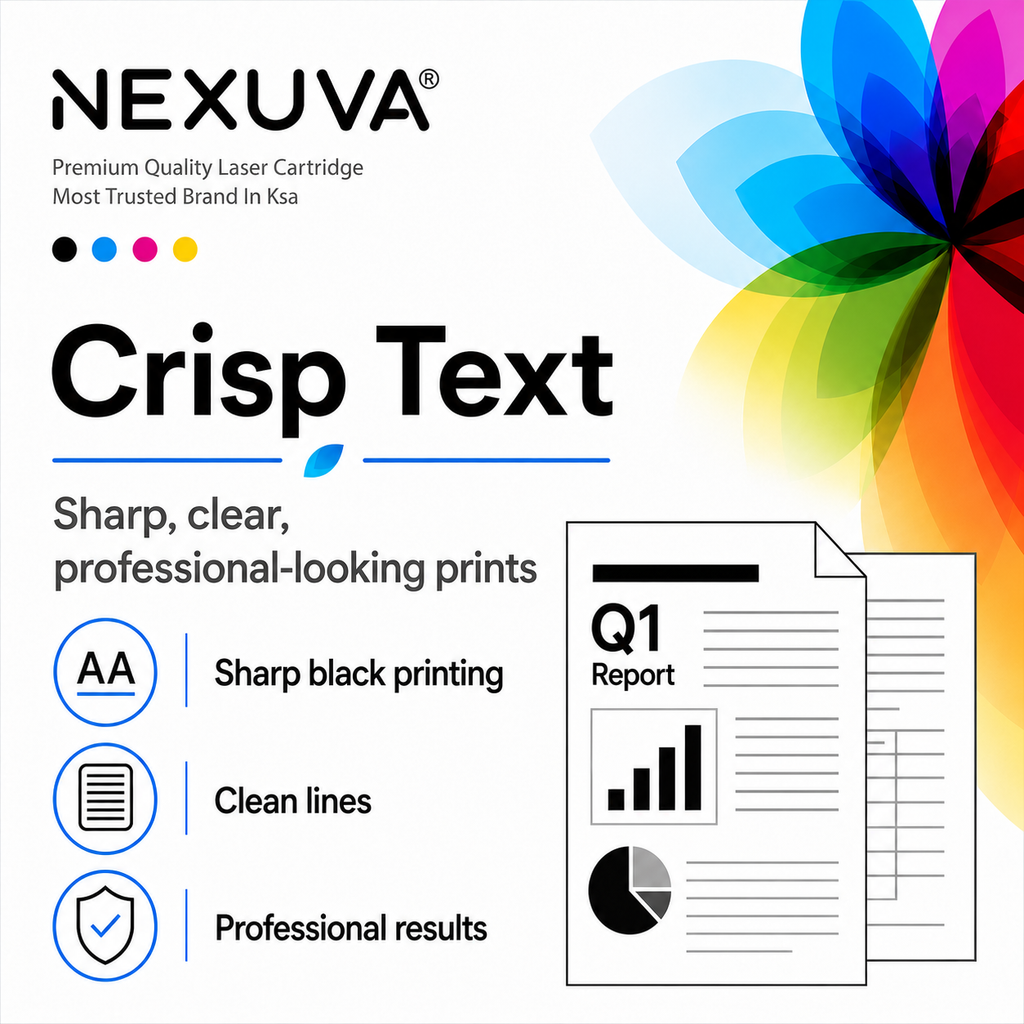 طقم خراطيش حبر عالية الإنتاجية NEXUVA متوافق مع HP 117X، أسود سماوي أرجواني أصفر
