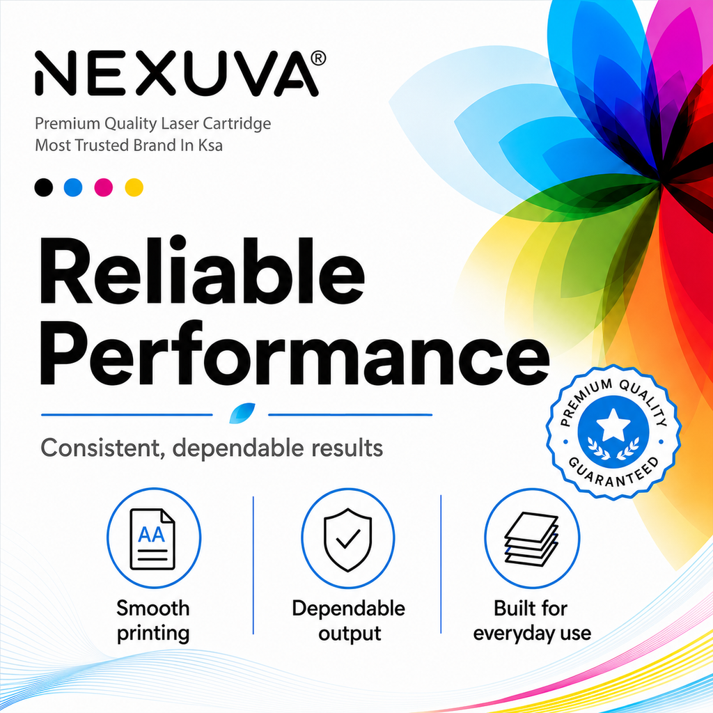 طقم خراطيش حبر عالية الإنتاجية NEXUVA متوافق مع HP 117X، أسود سماوي أرجواني أصفر