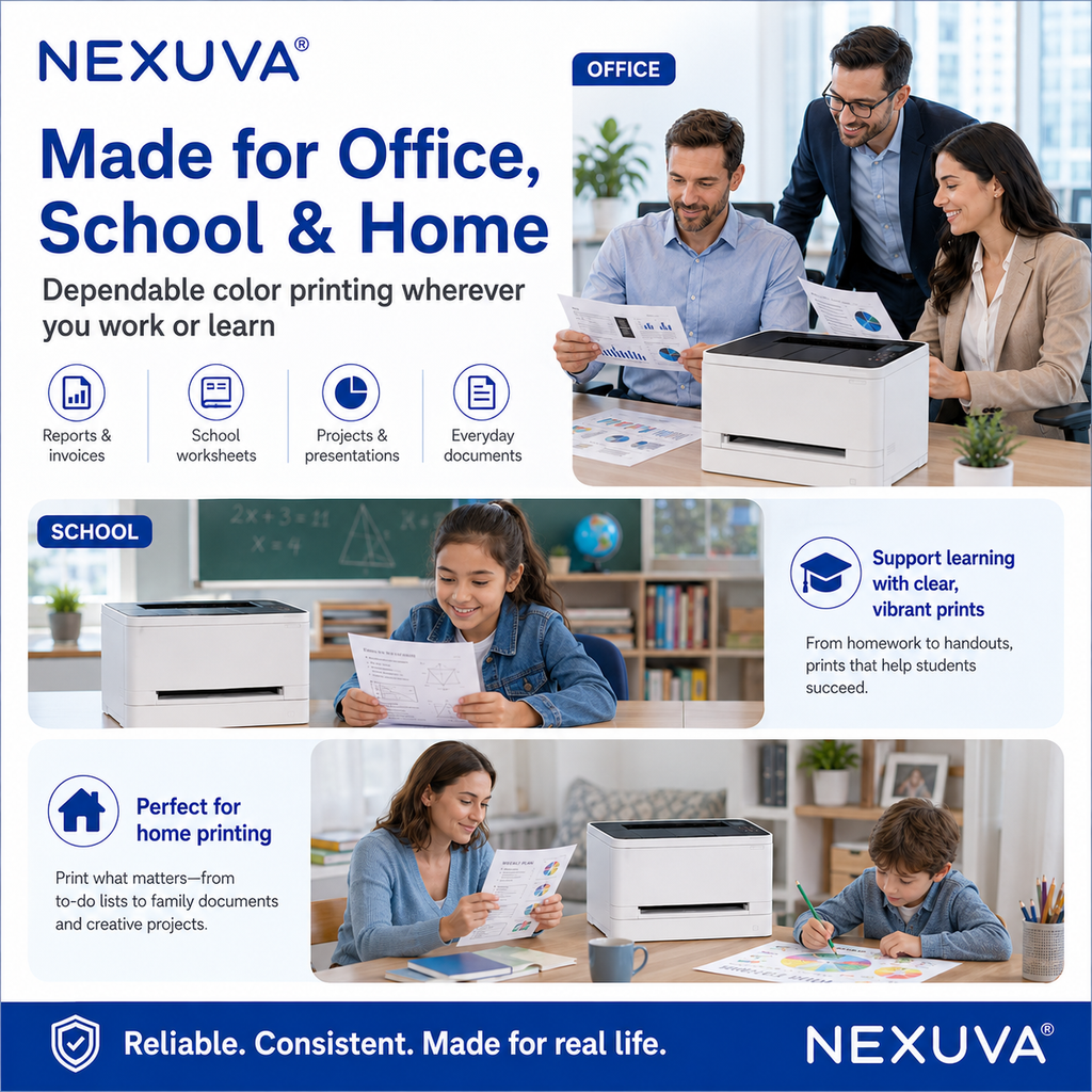 NEXUVA Compatible HP 205A Toner Cartridge 4-Pack Set, Black Cyan Magenta Yellow
