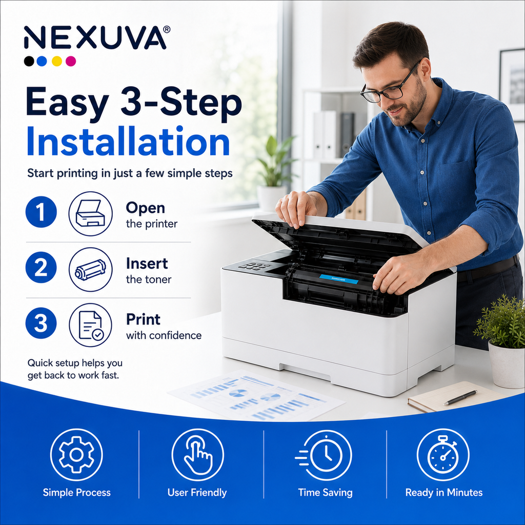 NEXUVA Compatible HP 203A Toner Cartridge 4-Pack Set – CF540A CF541A CF542A CF543A