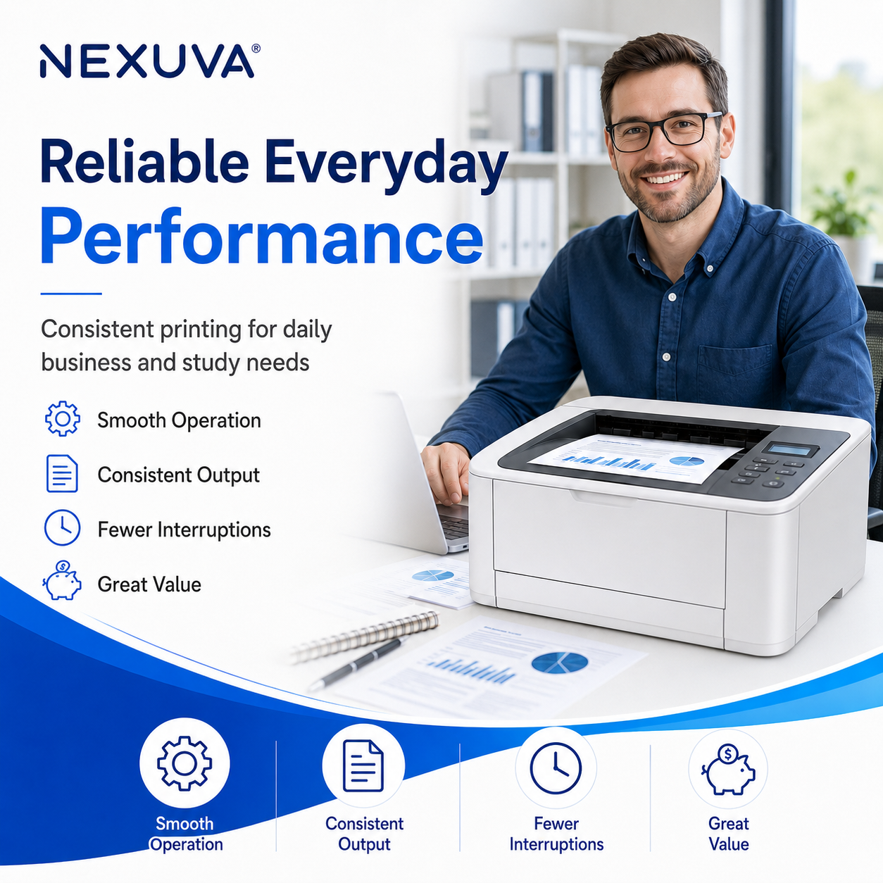NEXUVA 130X High-Yield Compatible Toner Cartridge 4-Pack Set for HP 130A – CF350A CF351A CF352A CF353A