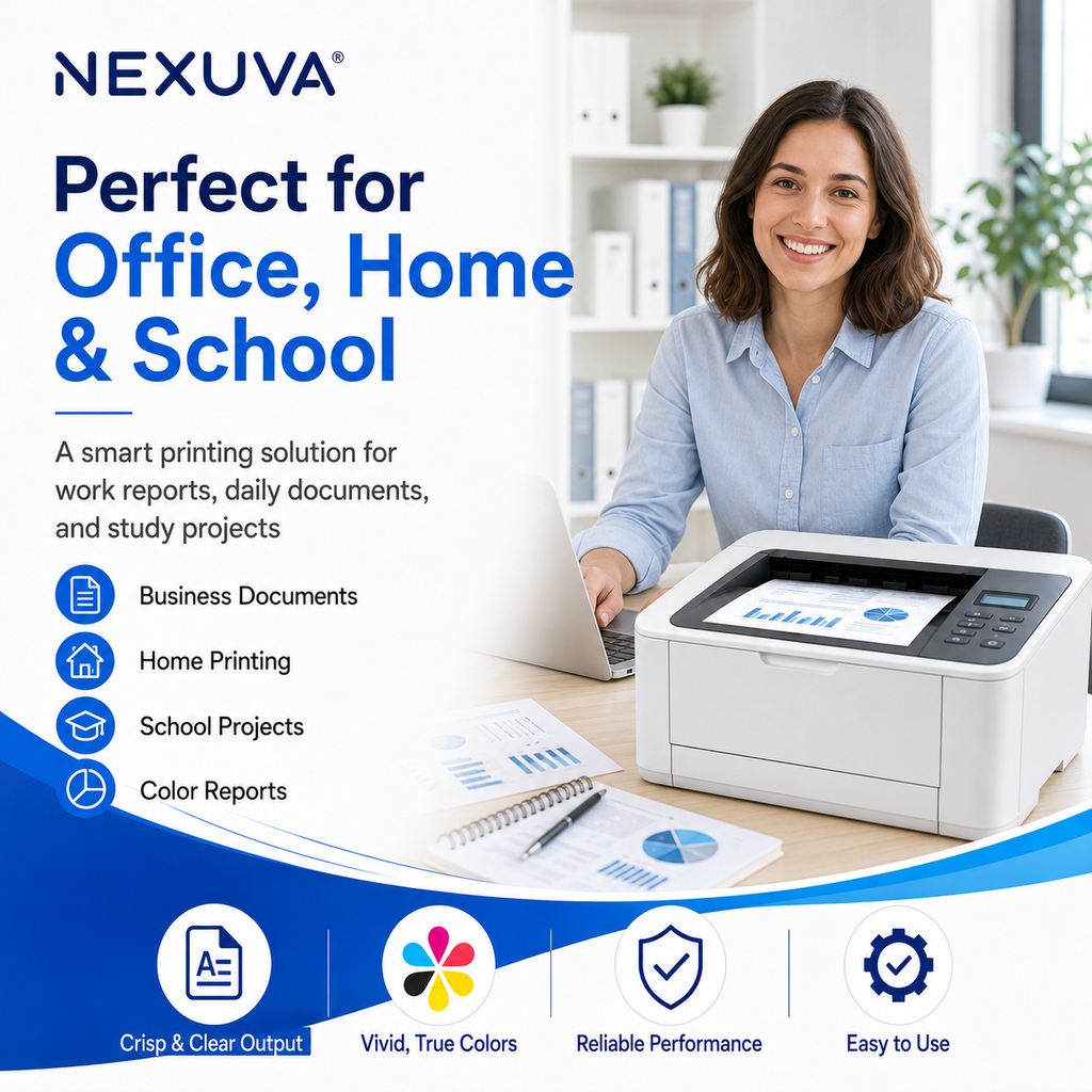 NEXUVA 130X High-Yield Compatible Toner Cartridge 4-Pack Set for HP 130A – CF350A CF351A CF352A CF353A