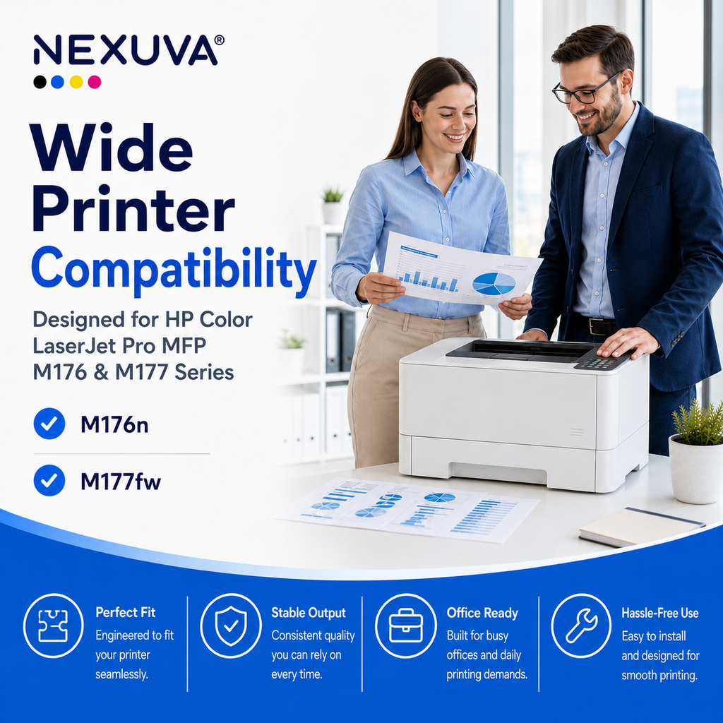 NEXUVA Compatible HP 130A Toner Cartridge 4-Pack Set – CF350A CF351A CF352A CF353A
