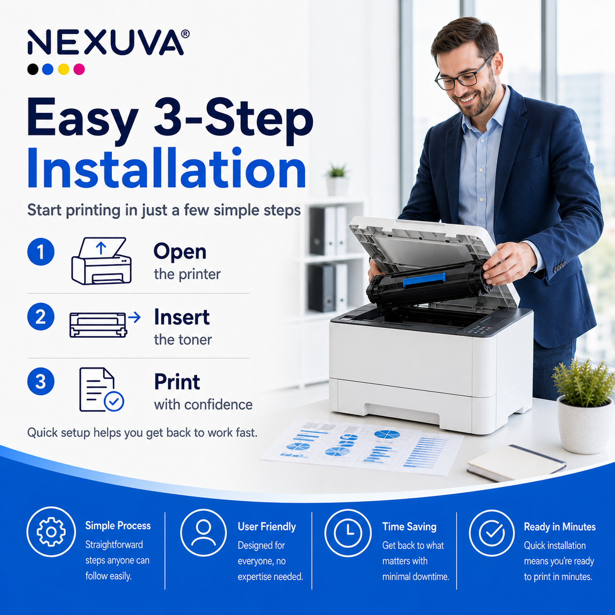 NEXUVA Compatible HP 130A Toner Cartridge 4-Pack Set – CF350A CF351A CF352A CF353A