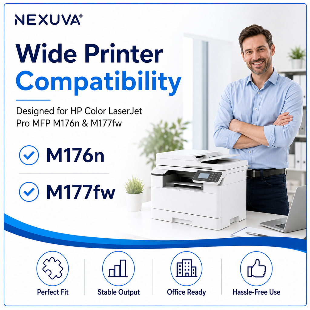 NEXUVA Compatible HP 126A Toner Cartridge 4-Pack Set – CF350A CF351A CF352A CF353A