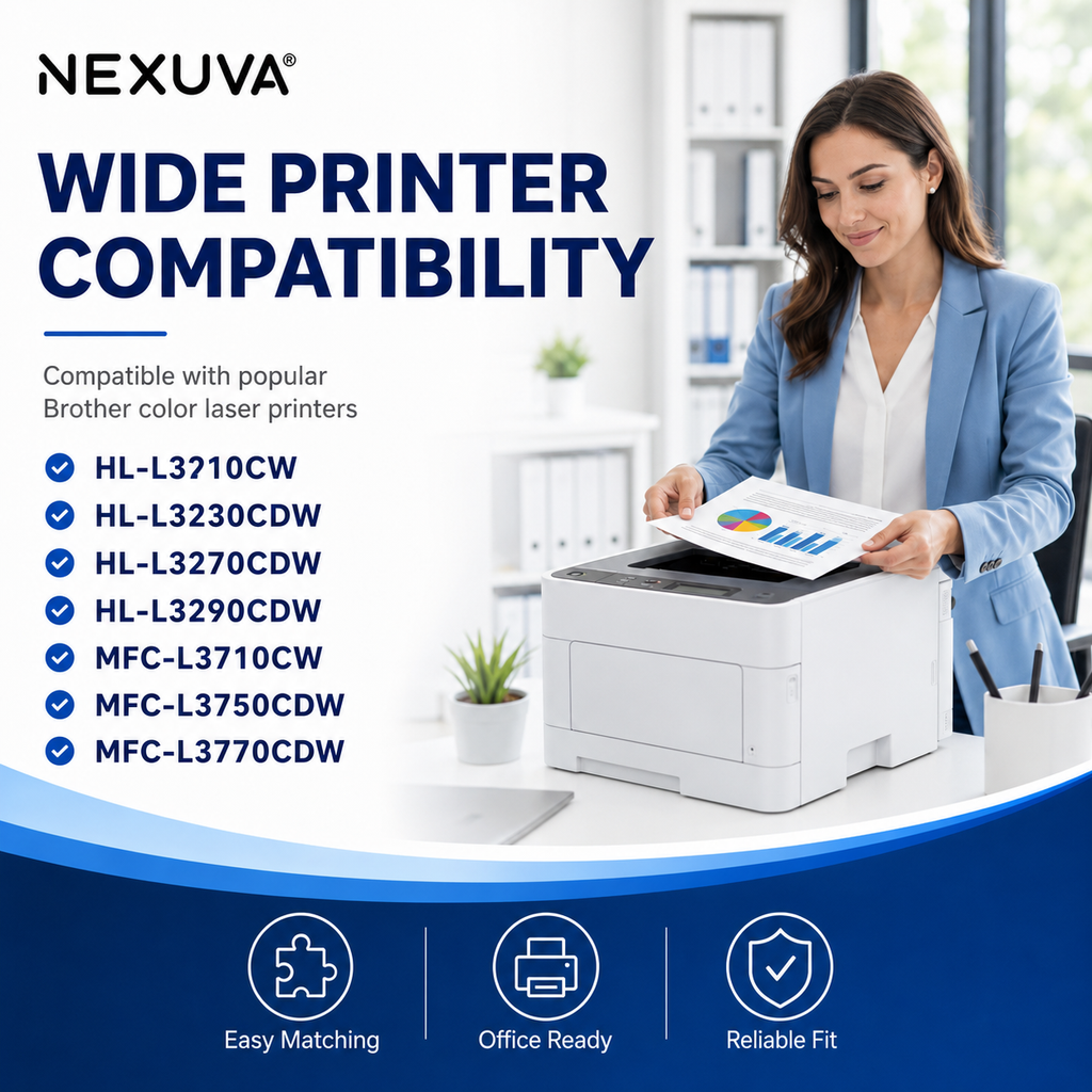 NEXUVA Compatible Brother TN227 Toner Cartridge 4-Pack Set