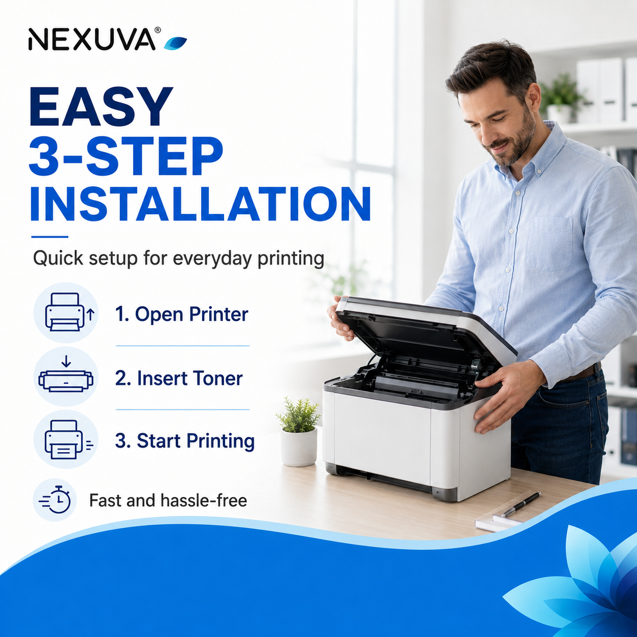NEXUVA Compatible Brother TN1000 Black Toner Cartridge – High Yield