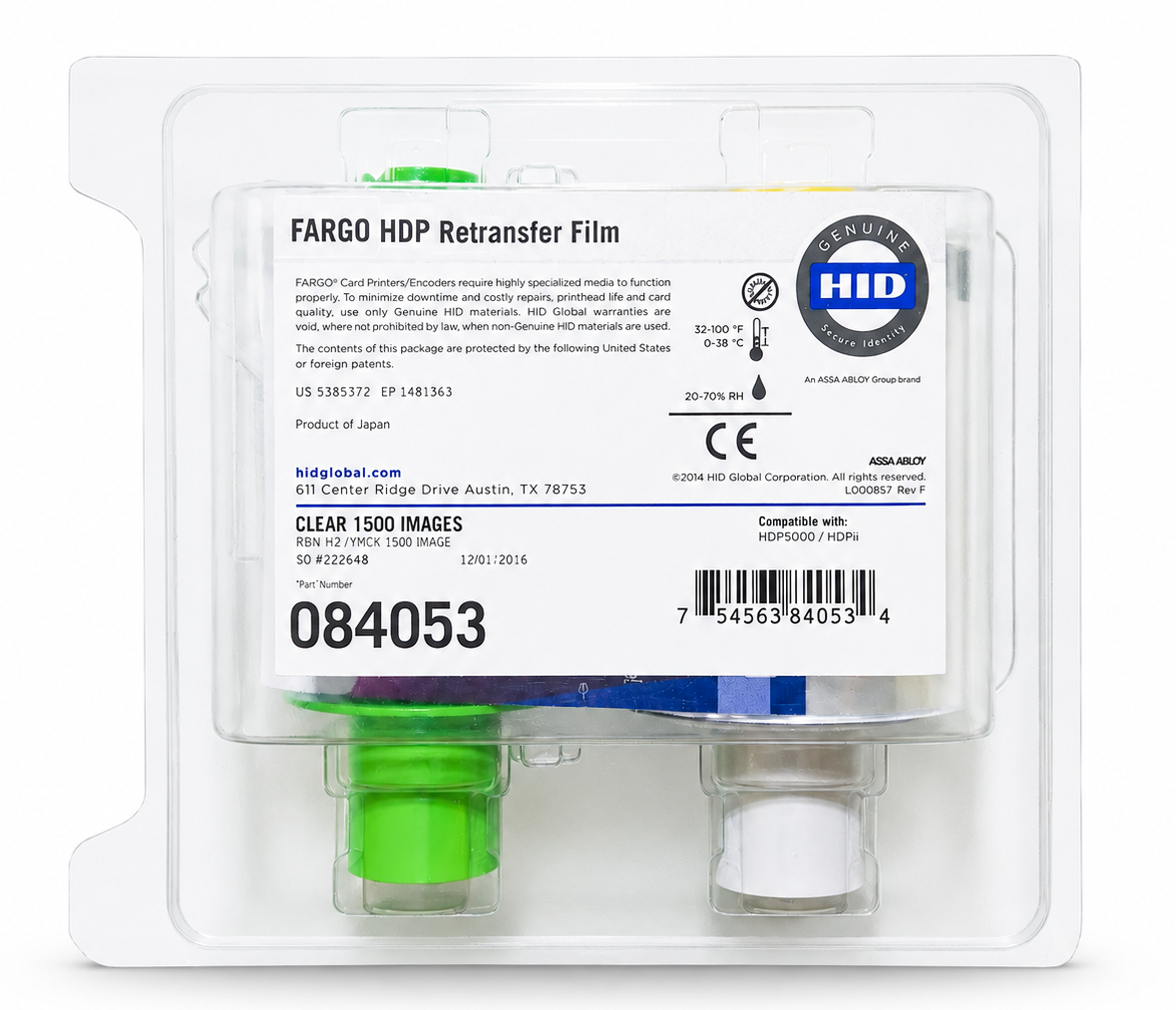 فيلم نقل شفاف HID Fargo 084053 HDP، عدد 1500 صورة