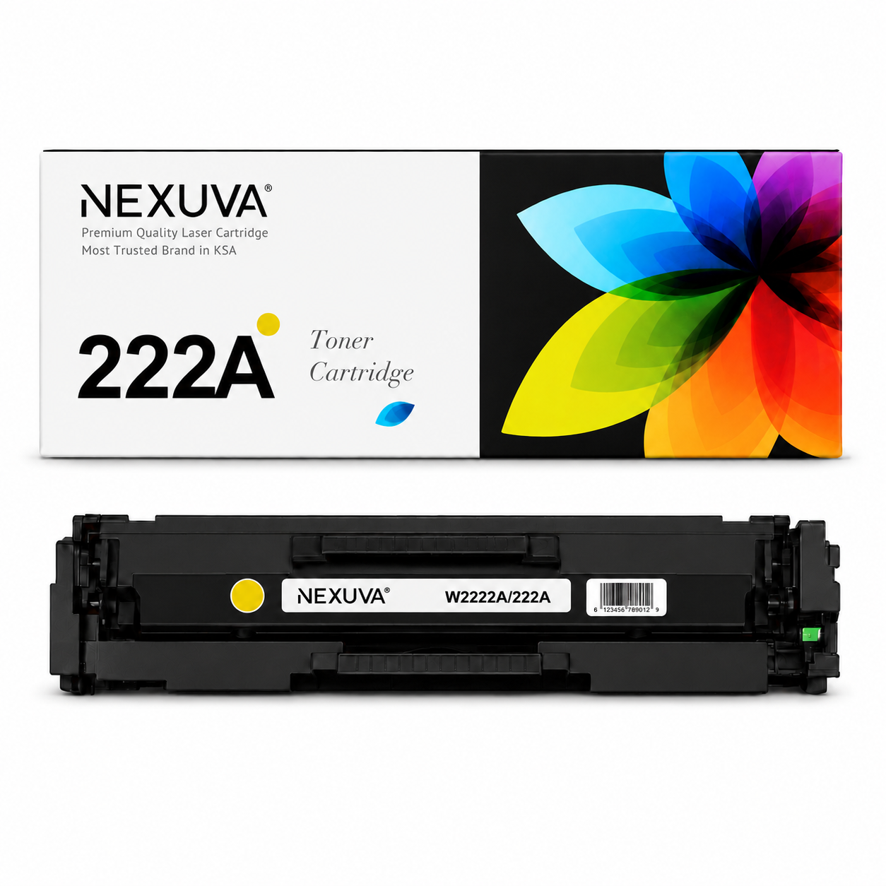 NEXUVA Compatible HP 222A Toner Cartridge 4-Pack Set - Black, Cyan, Magenta, Yellow