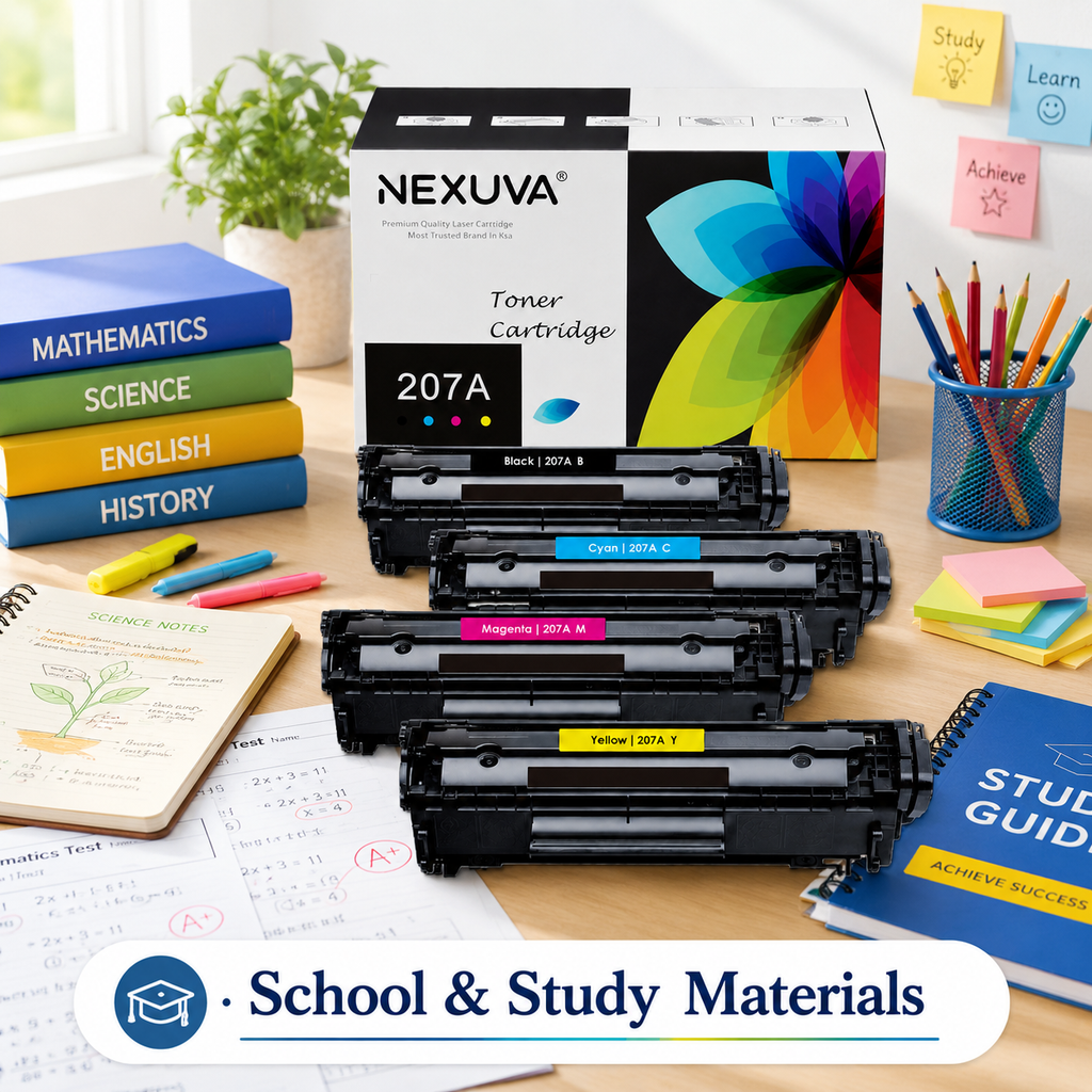 NEXUVA 207A Compatible Toner Cartridge 4-Pack Set - Black, Cyan, Magenta, Yellow
