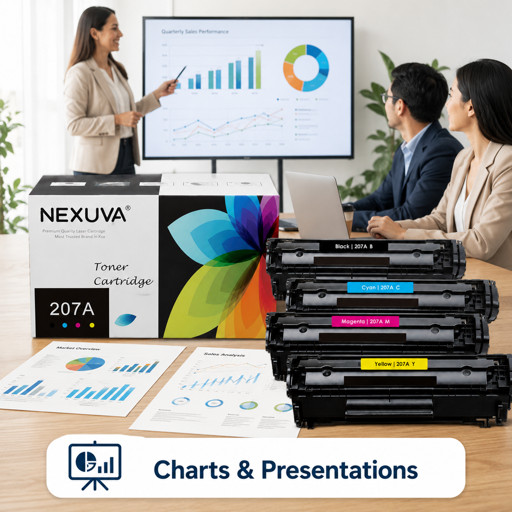 NEXUVA 207A Compatible Toner Cartridge 4-Pack Set - Black, Cyan, Magenta, Yellow