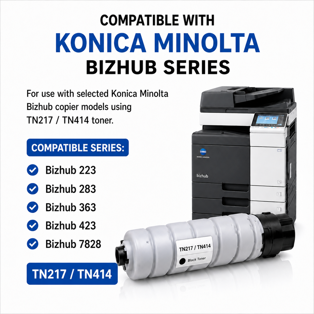 NEXUVA Konica Minolta Compatible TN217 TN414 Black Toner