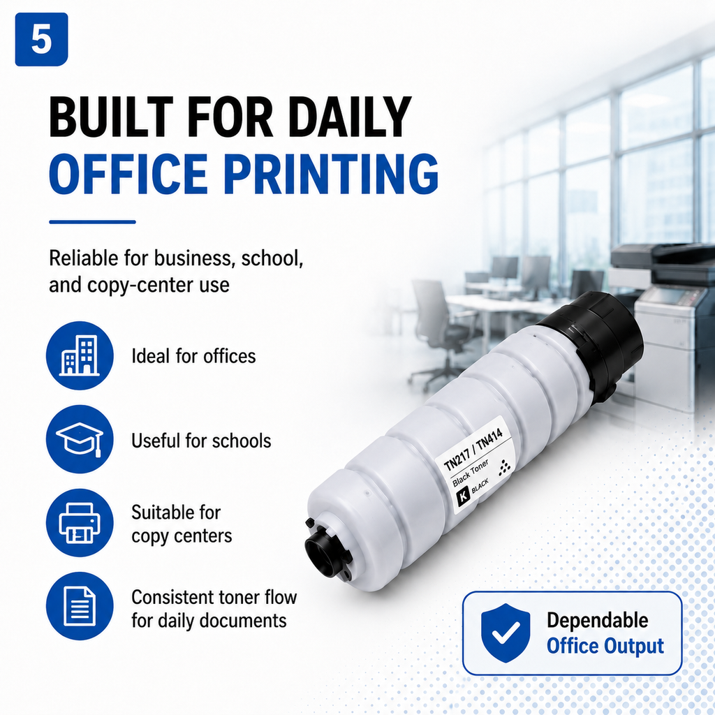 NEXUVA Konica Minolta Compatible TN217 TN414 Black Toner