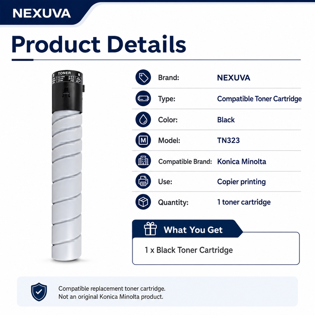 NEXUVA Tn323 compatible Toner Cartridge for Konica Minolta ...