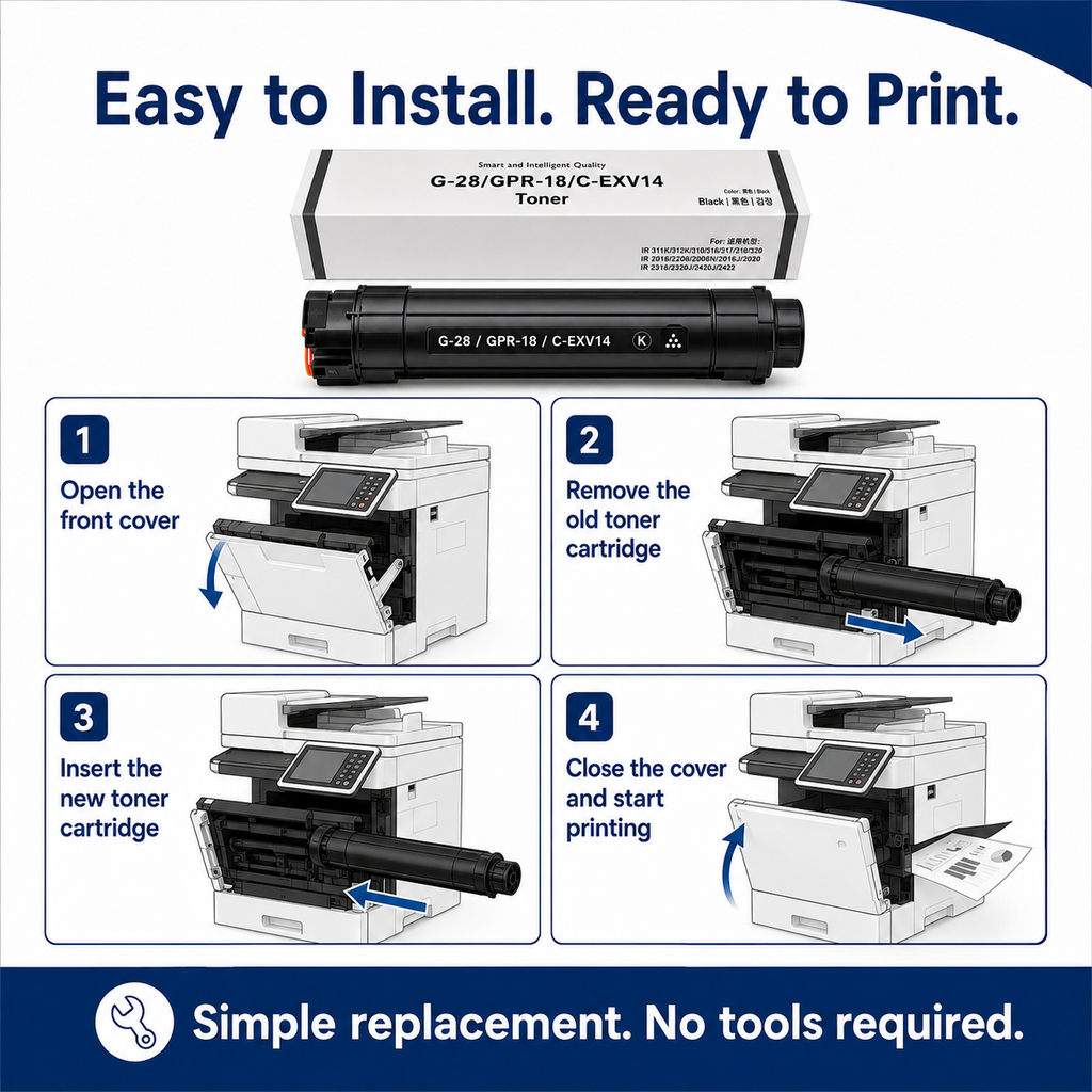 NEXUVA G-28 GPR-18 C-EXV14 Black Toner Cartridge Compatible for Canon