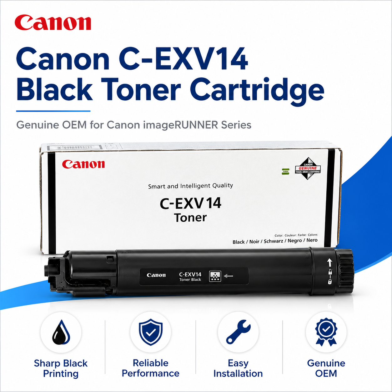 Canon C-EXV14 Black Toner Cartridge Genuine OEM